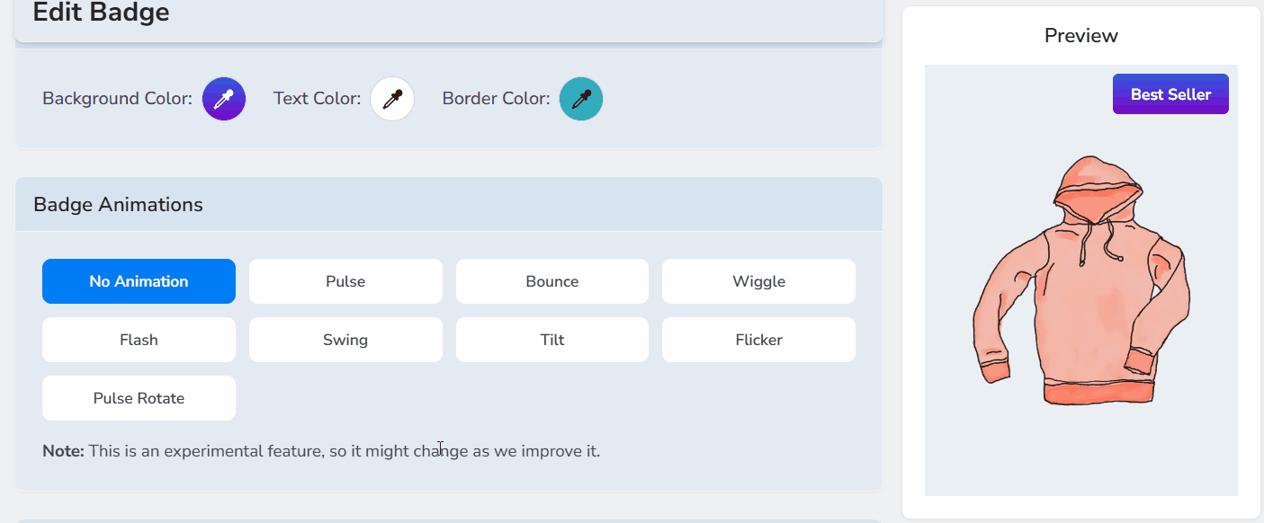 badge animation