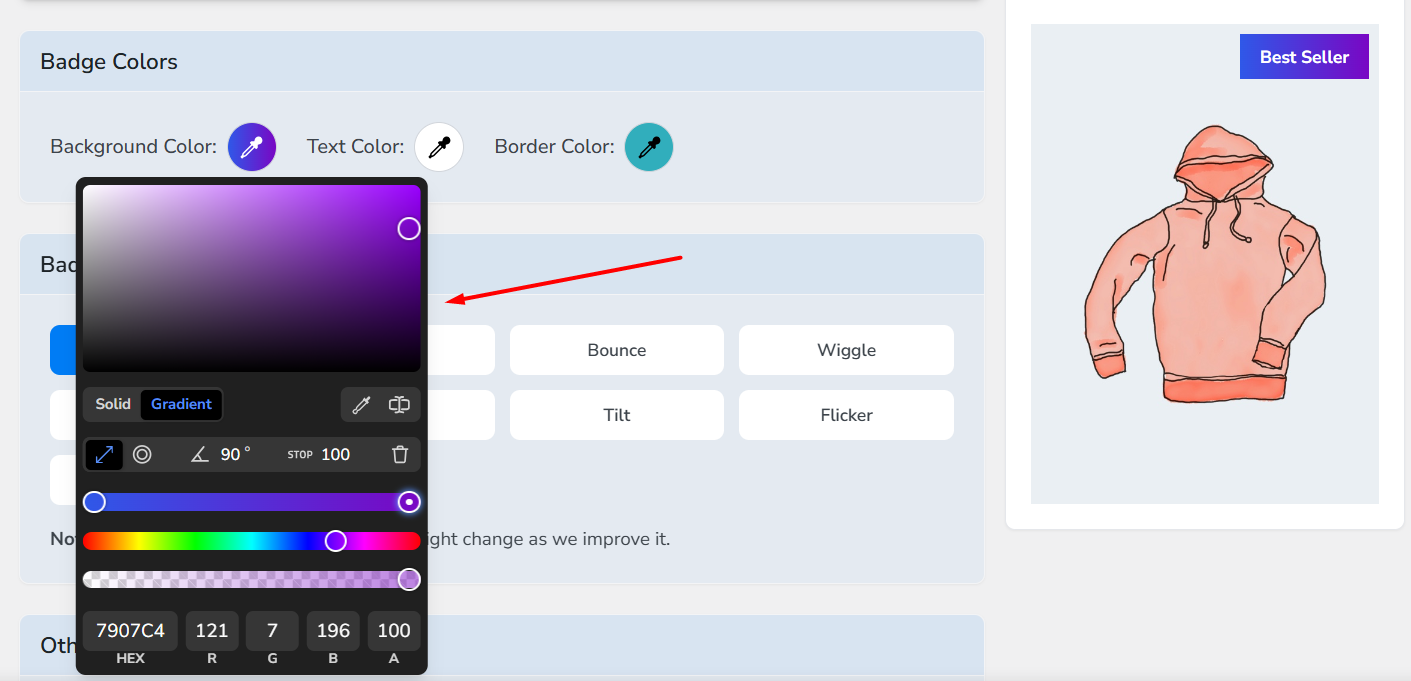 color settings