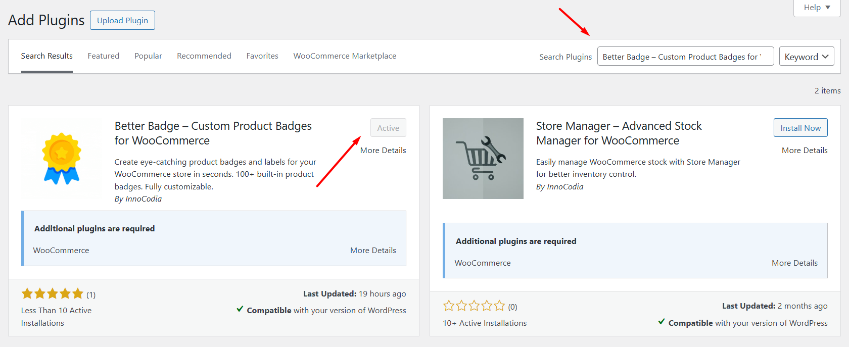 install product badges plugin WordPress
