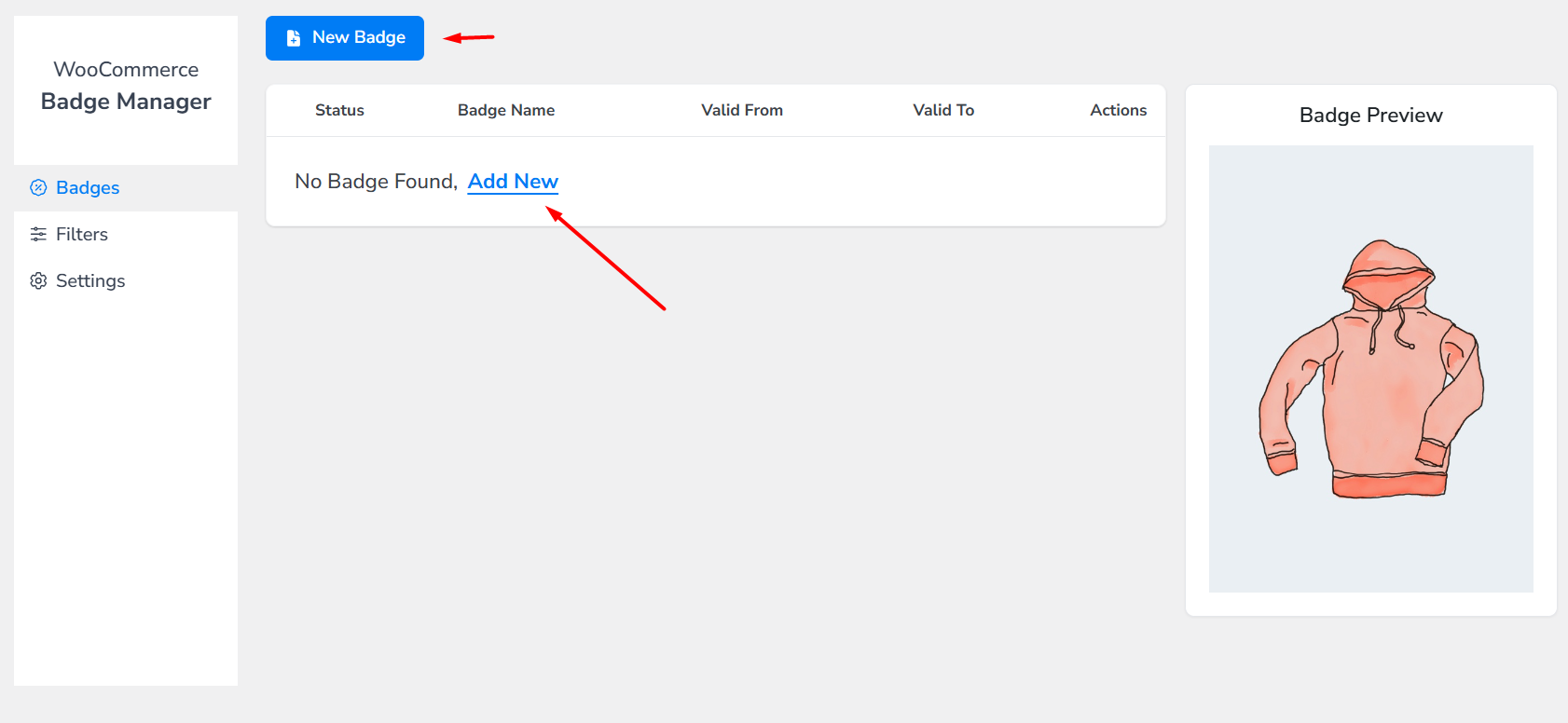 Add new Product badges