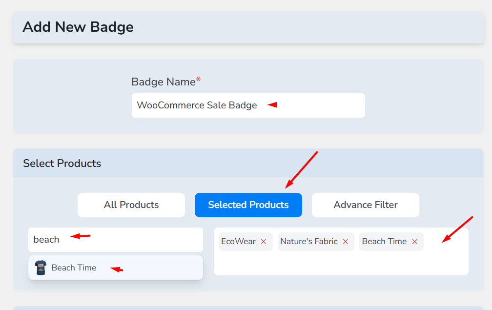 select products