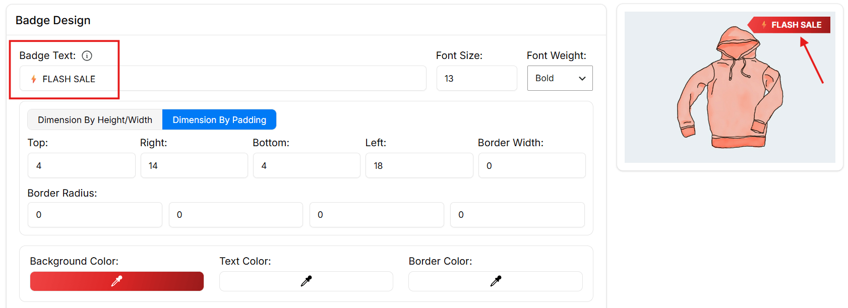 Setting custom WooCommerce sale badge text in Better Badge