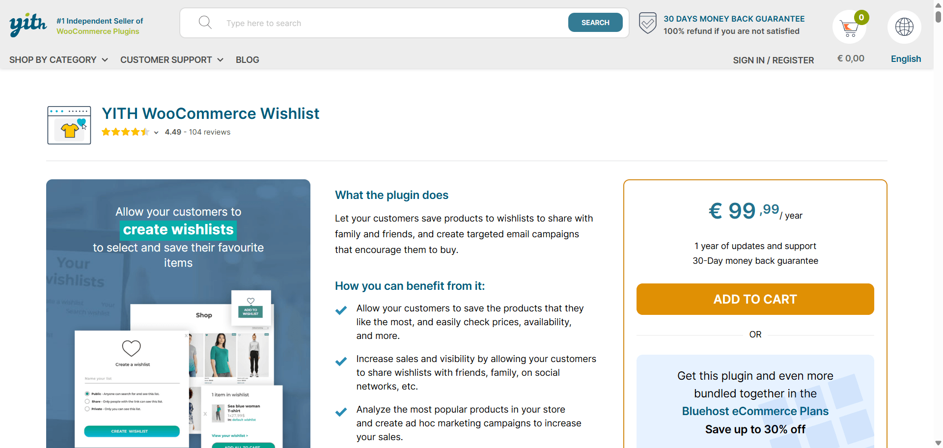 YITH WooCommerce Wishlist: best wishlist plugin for WooCommerce
