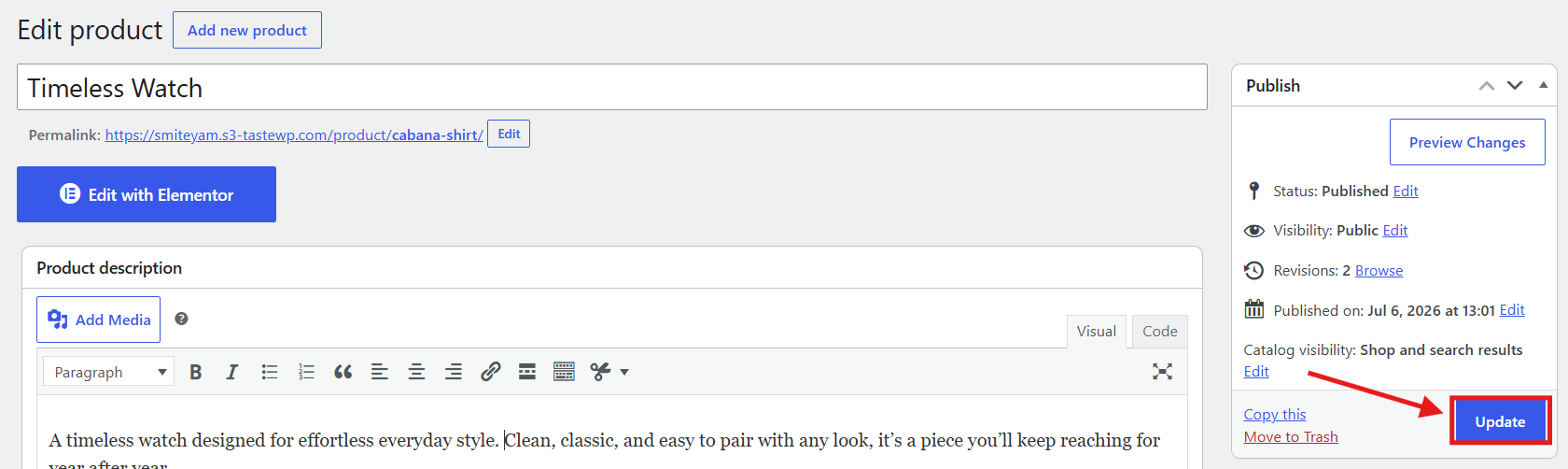 Method 1 Step 4 Update the Product